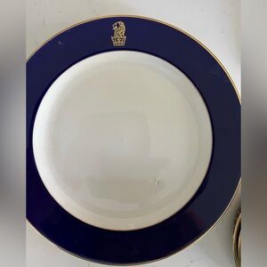 Vintage Charger from Ritz Carlton, Cobalt blue and gold